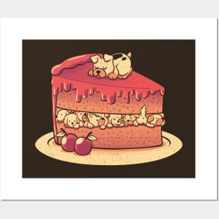 Strawberry Dog Puppy Cake by Tobe Fonseca Posters and Art